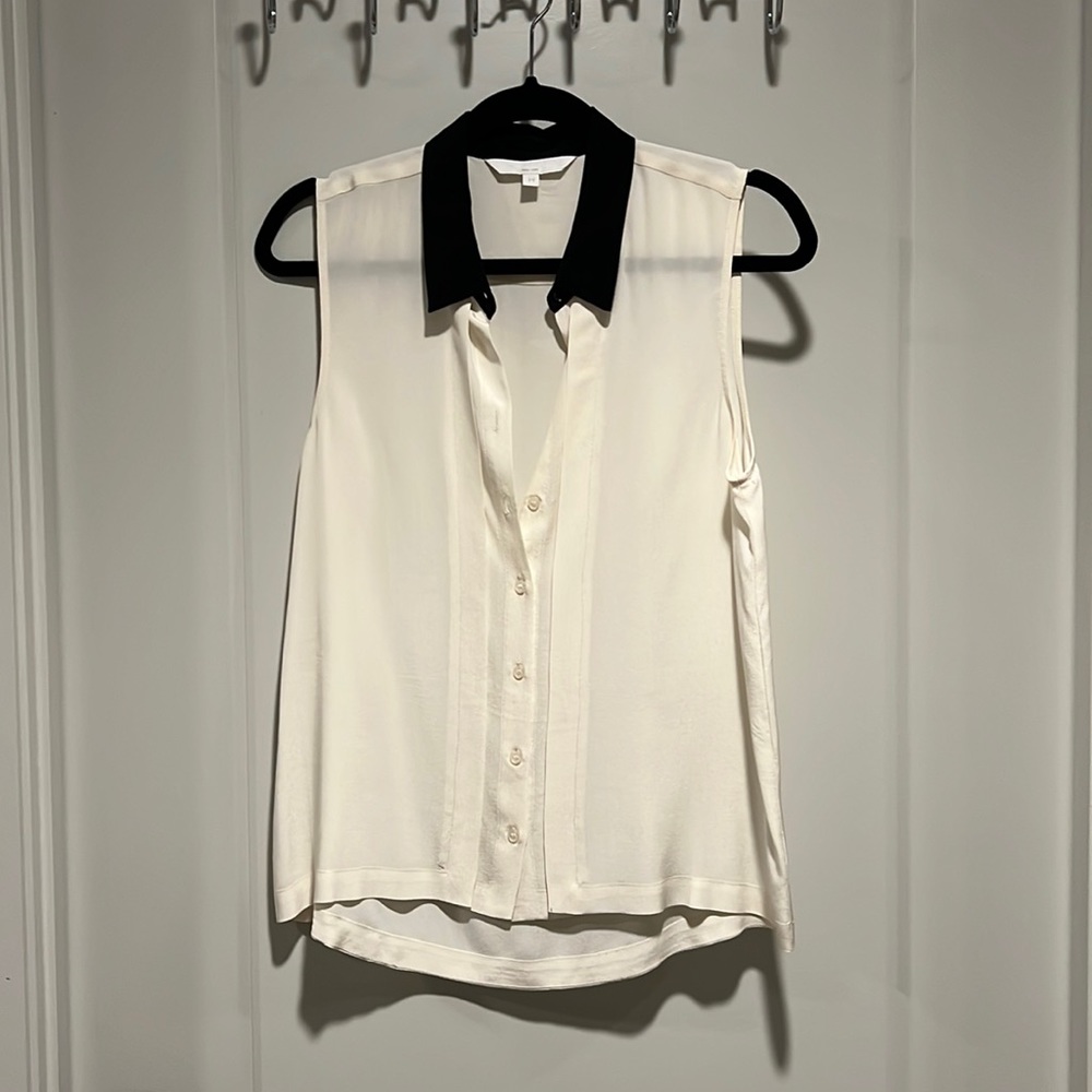 W118 by Walter Baker Collared Ivory Blouse